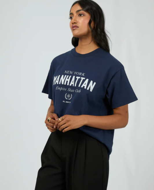 allabouteve | Manhattan Oversized Tee Navy