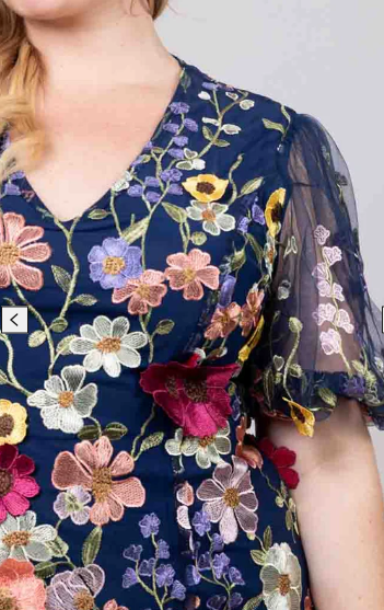 Augustine - MILLY DRESS EMBROIDERED NAVY