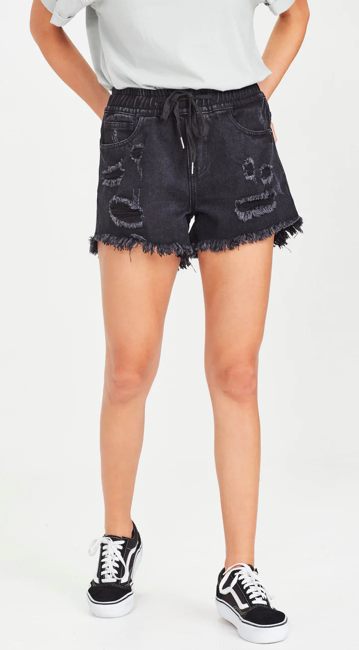 Junkfood - Stella Shorts | Black