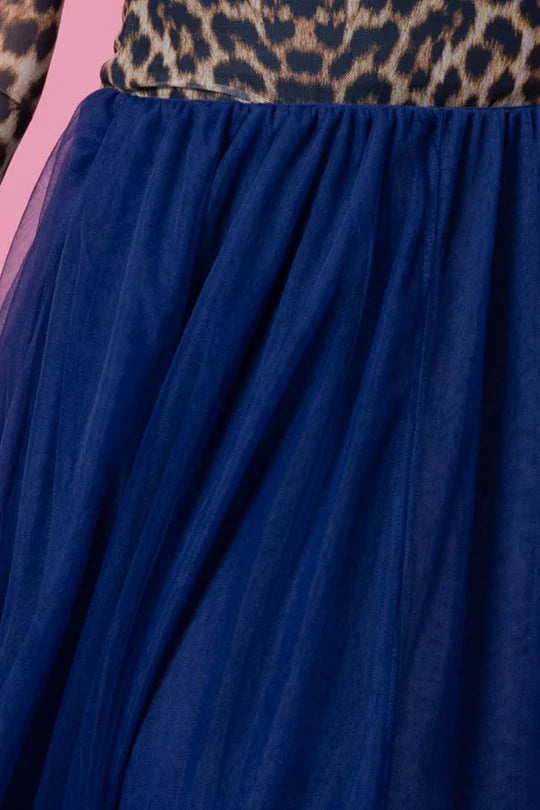 Augustine | Tessa Mesh Maxi Skirt Midnight