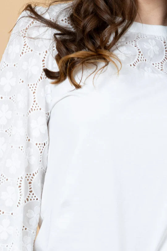 Charlo | Tommy Embroidered Top - White