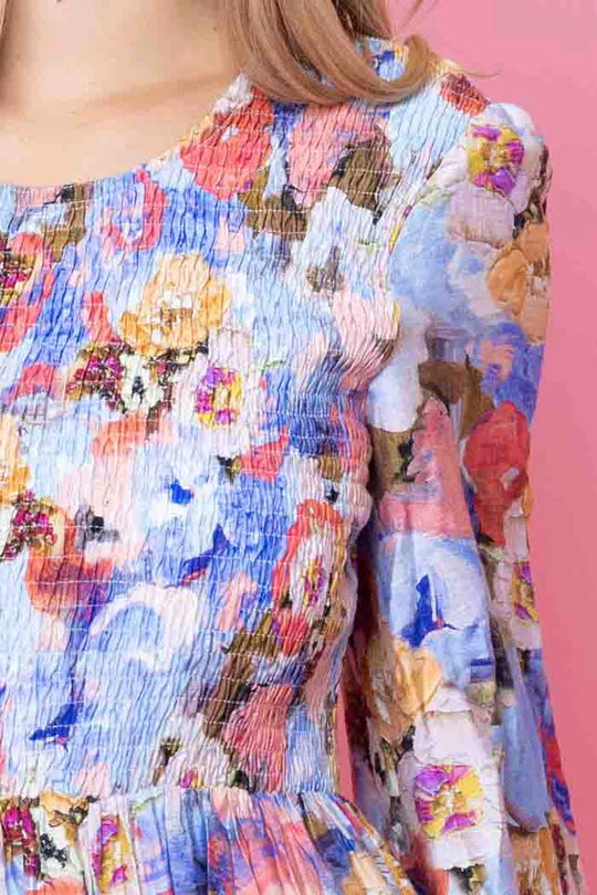 Augustine | Tracey Maxi Dress Blue Abstract