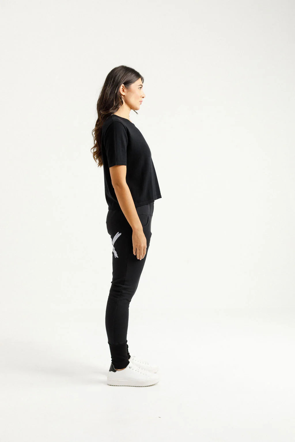 Homelee | Alpine Apartment Pants - Black with a Lilac X