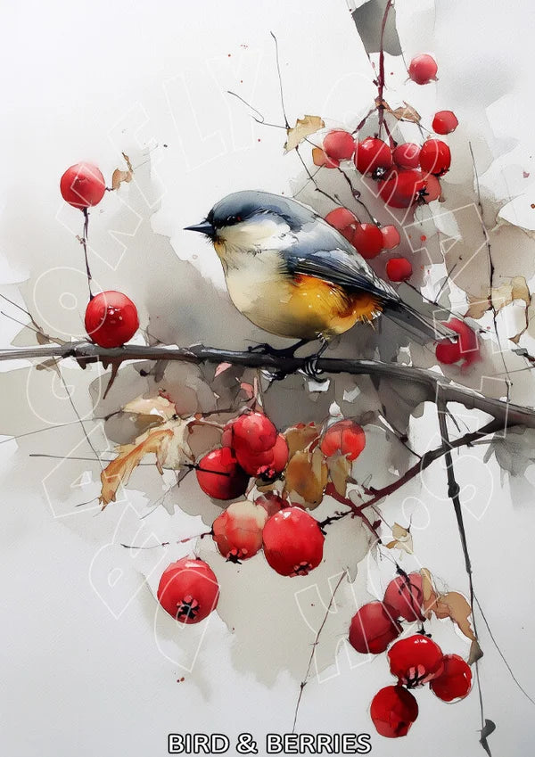 Birds & Berries - Rice Paper