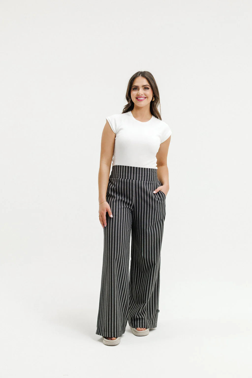 Homelee Sawyer Pants - Black Stripes