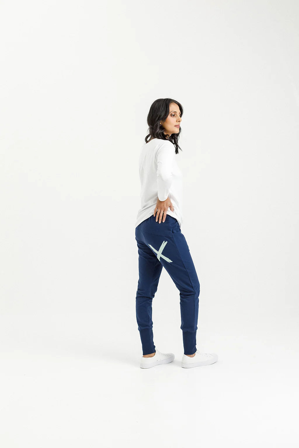 Homelee | Apartment Pants Winter - Indigo Blue with Seafoam X