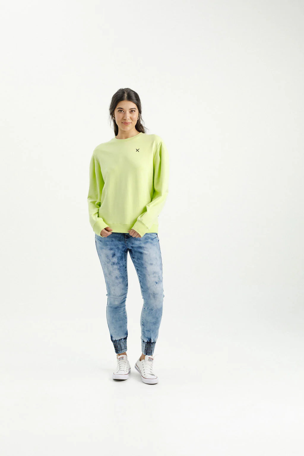 Homelee | Wylder Crew - Lime with Black X