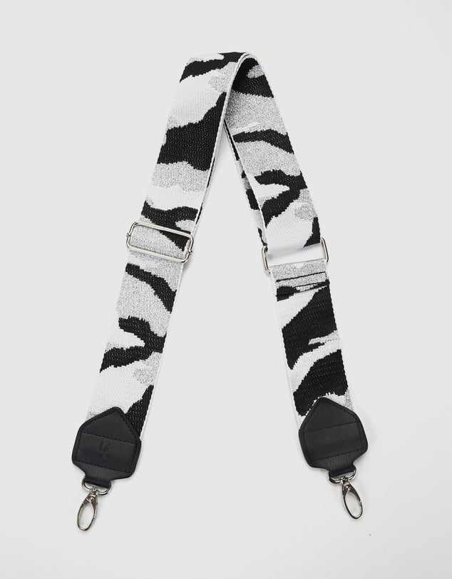 Urban Status Wide Webbing Strap - Army Black/Silver