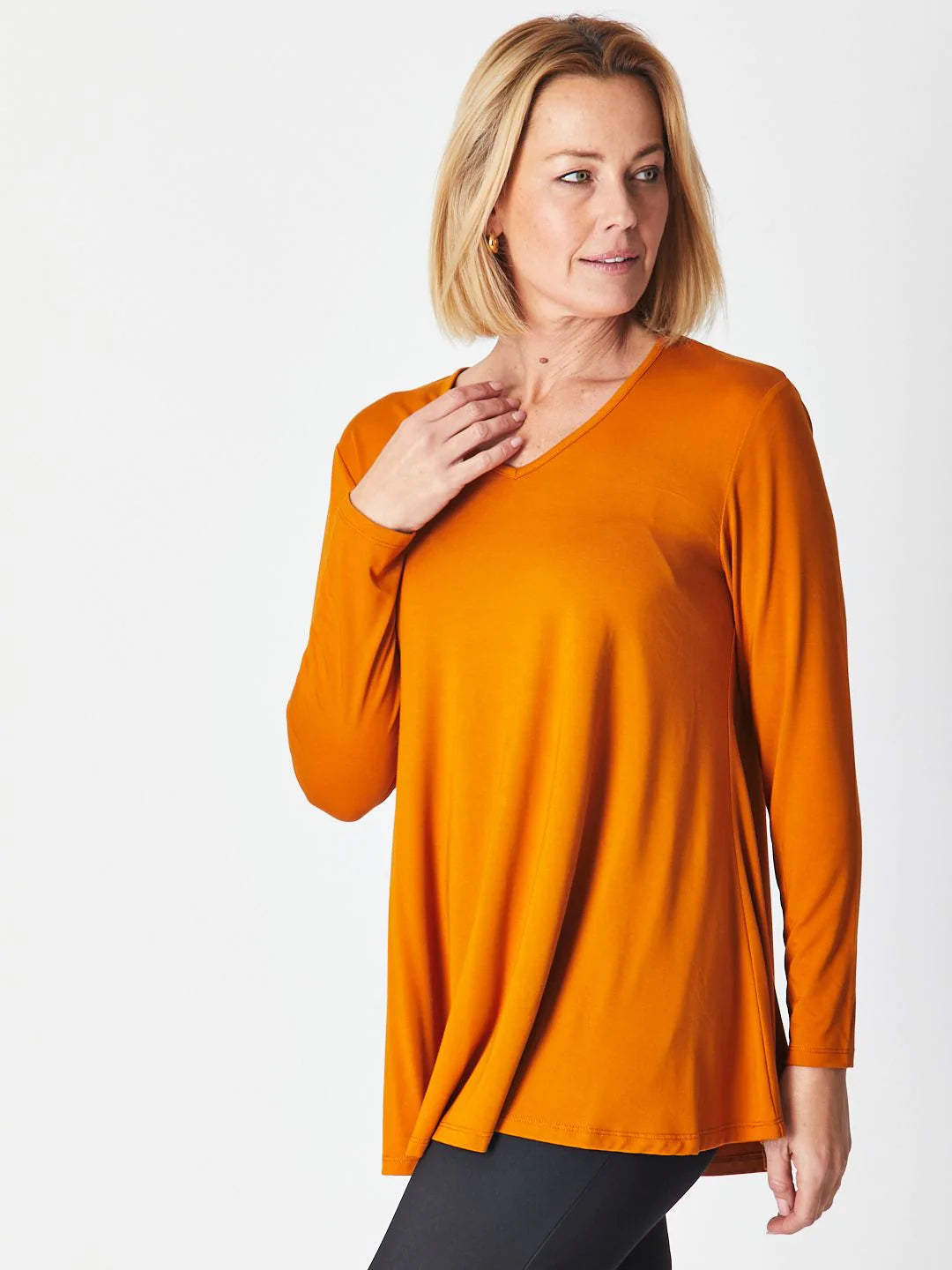 Cordelia Street Bamboo Core Top - Pumpkin