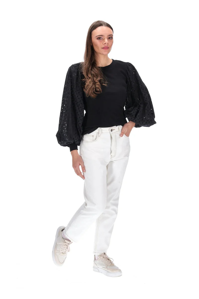 Charlo By Augustine | Jessie Embroidered Top - Black