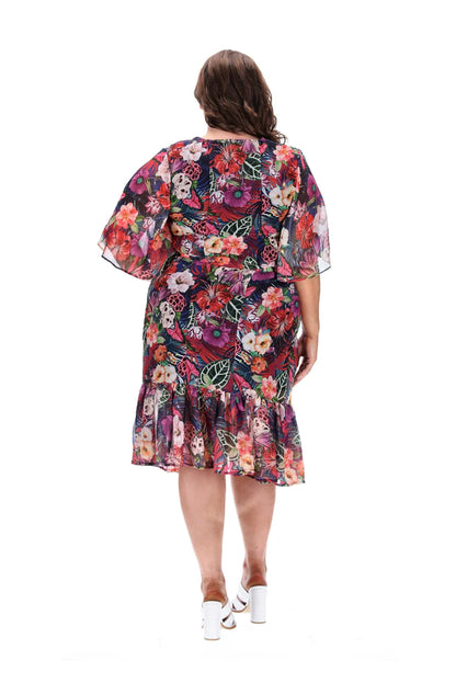 Augustine - Stella Royal - Vivian Midi Dress | Tropical Print