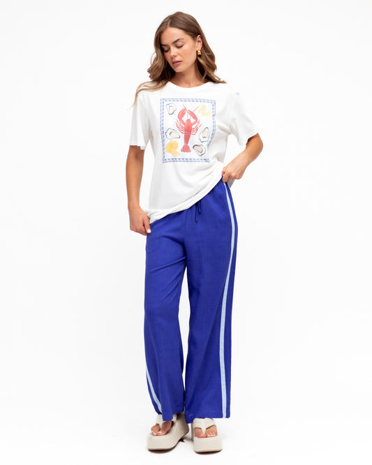 Paper Heart | Stripe Pant - Cobalt