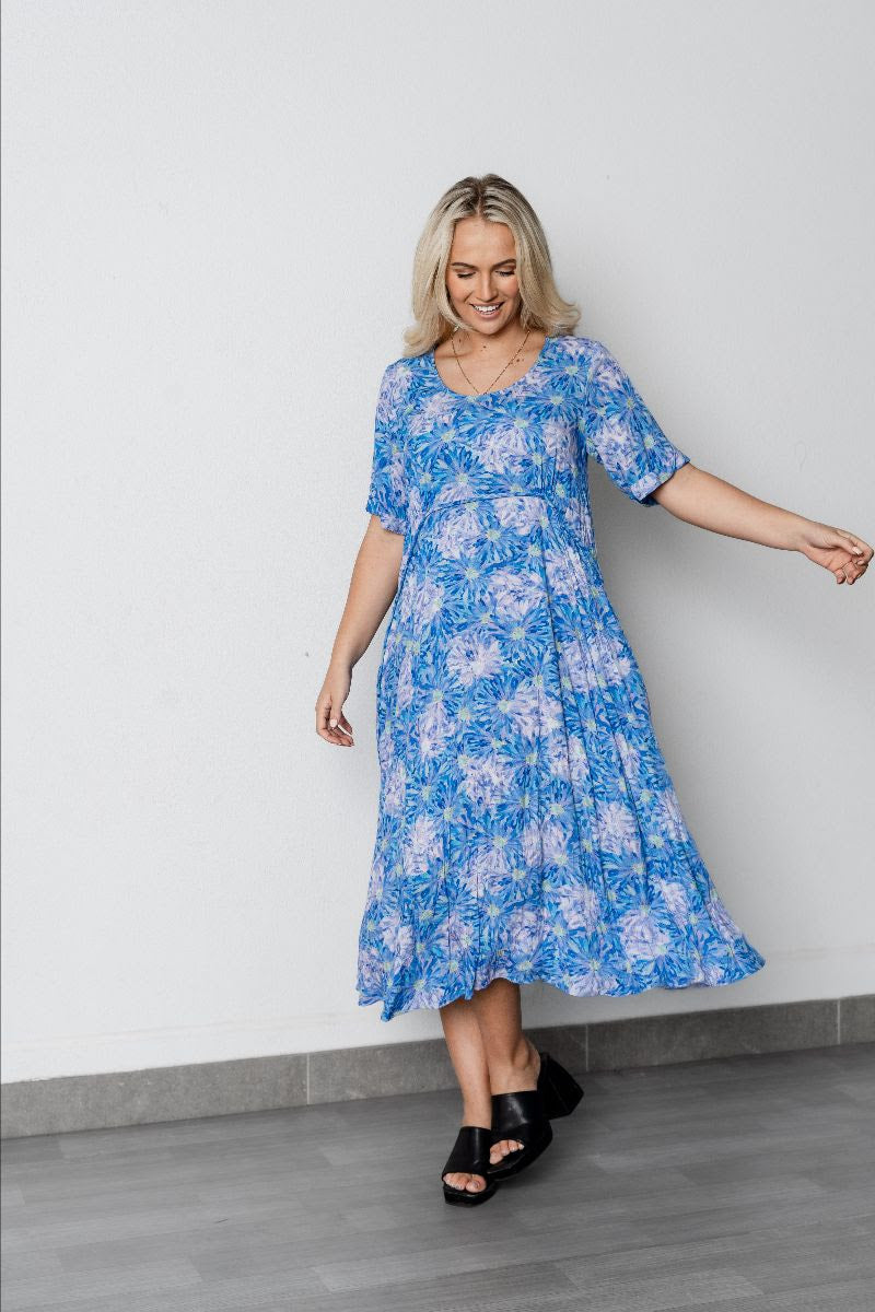 Willow Tree | Panel Dress - Blue Floral