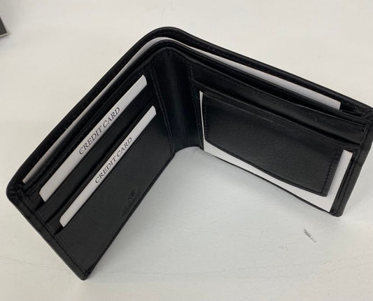Down Under - Leather Mens Wallet | Detailed Black
