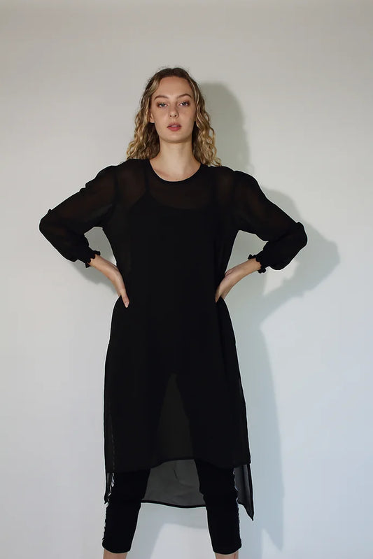 JACLYN M - Zepher Tunic Dress | Black