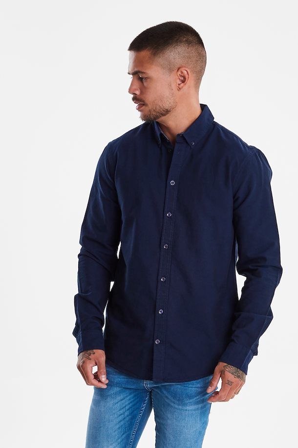BLEND | Nail Oxford Shirt - Navy