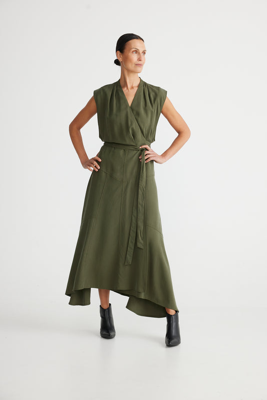 Brave + True Amalita Dress - Deep Moss