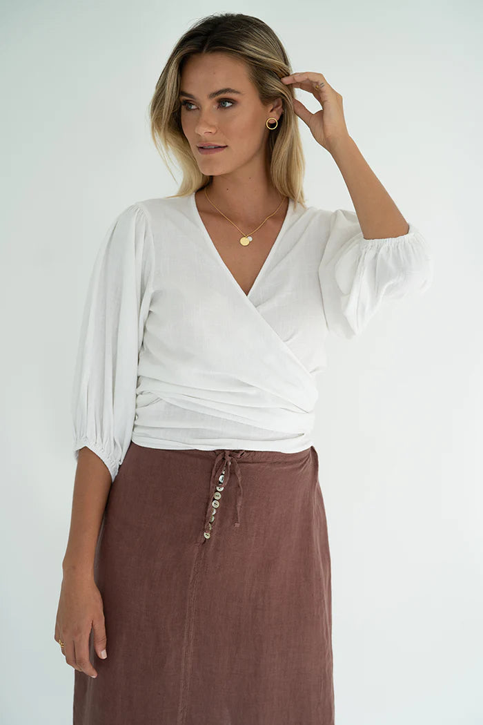Humidity | NADIA WRAP TOP WHITE