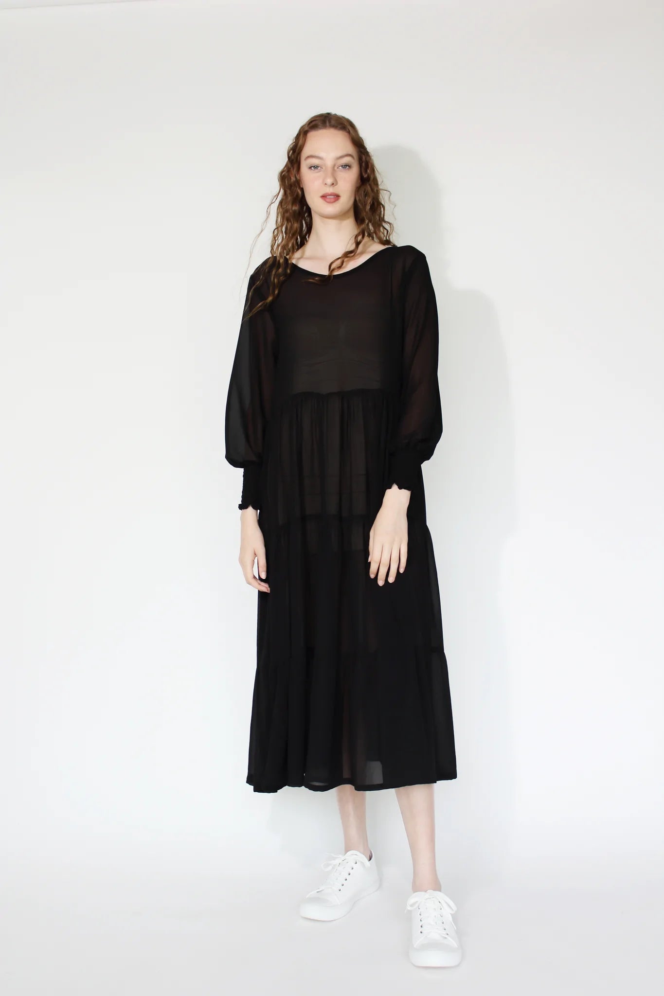 JACLYN M - Demi Tiered Dress | Black