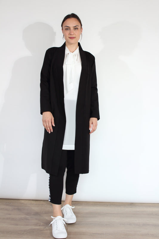 JACLYN M Jet Ponti Coat - Black