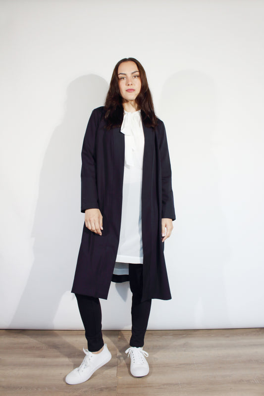 JACLYN M Jet Ponti Coat - Navy