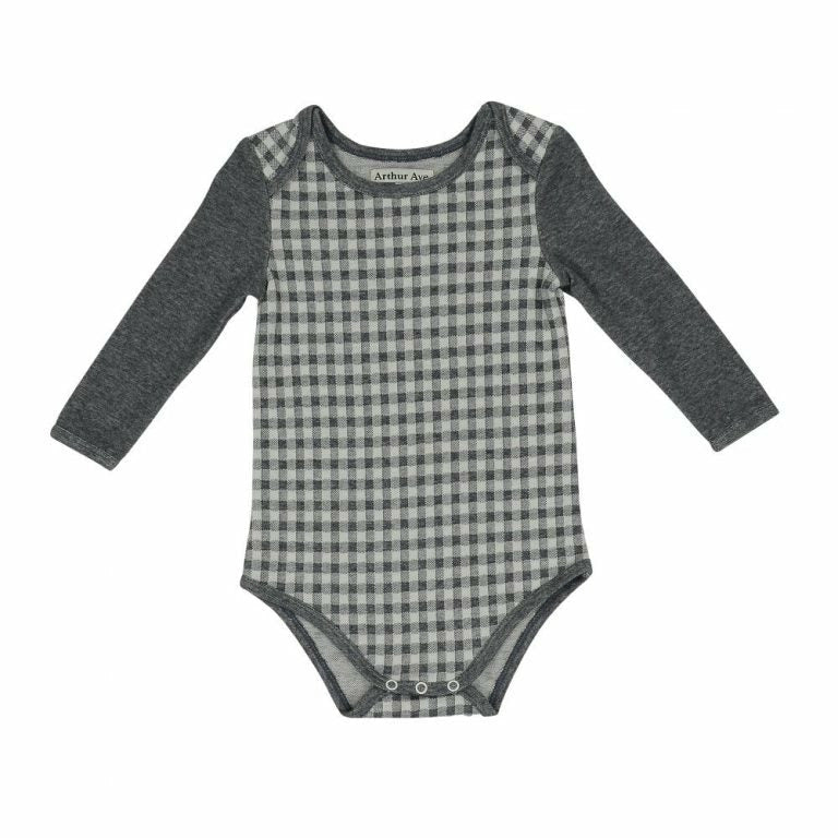 Arthur Ave - Long Sleeve Check Onesie