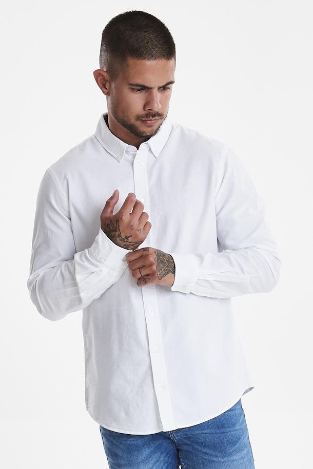 BLEND |  Nail Oxford Shirt - White