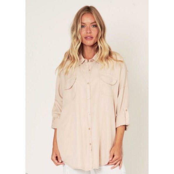 Suzy D - Oversized Shirt Pale Pink