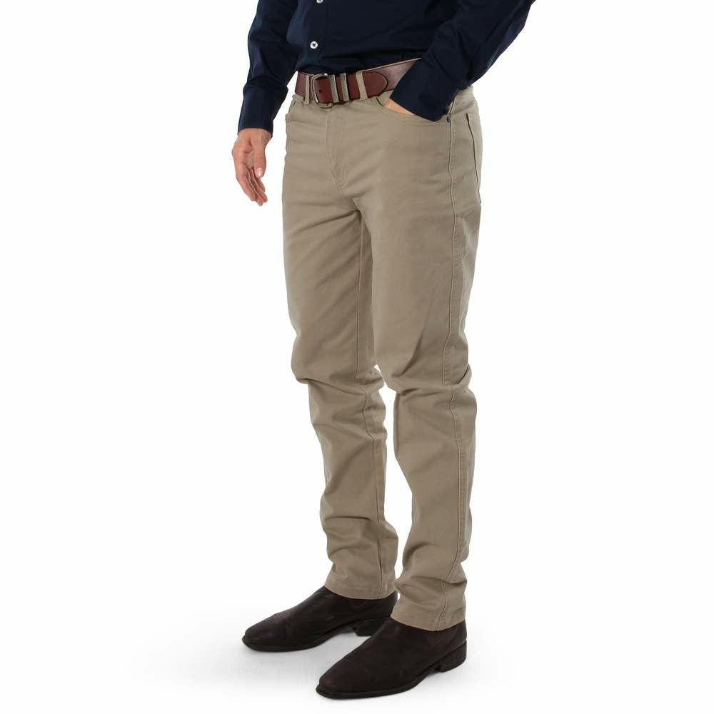 Ringers Western - Avondale Mens 5 Pocket Stretch Drill Jeans - Khaki