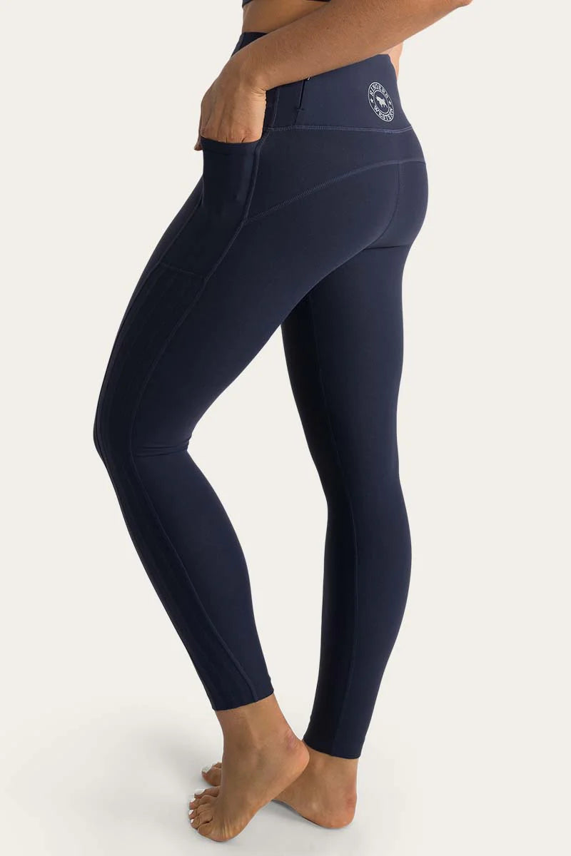 Ringers Western Kiara High Rise Cropped Ankle Grazer Tights - Ink