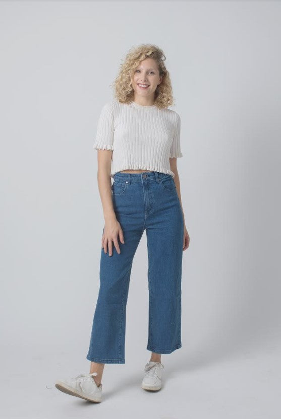 Wakee | Wide Leg Jean - Dark Denim