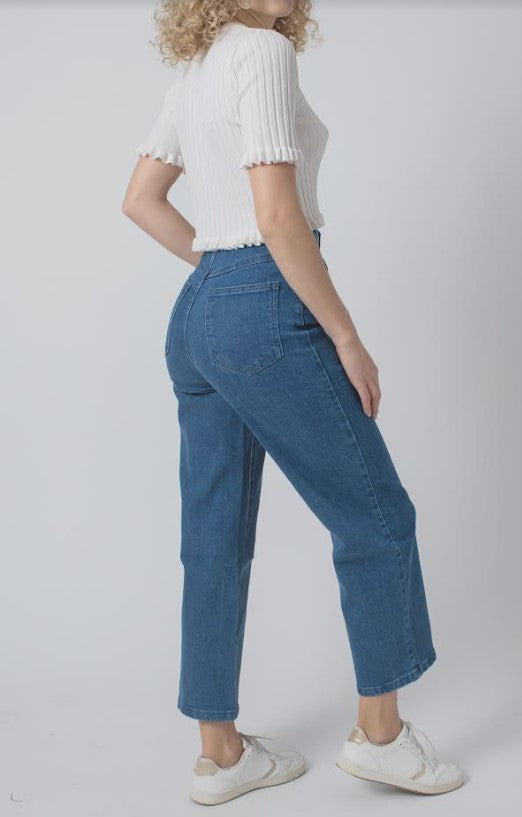 Wakee | Wide Leg Jean - Dark Denim