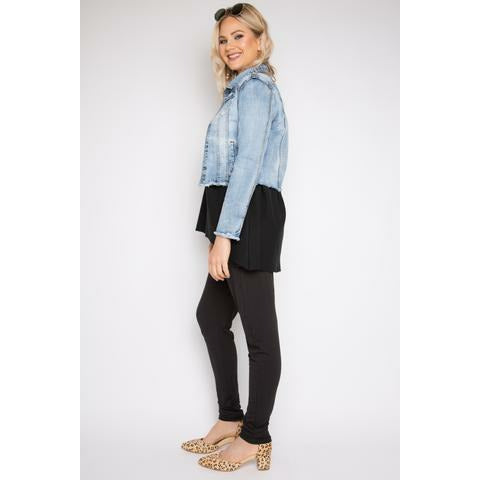 PQ Frayed Denim Jacket