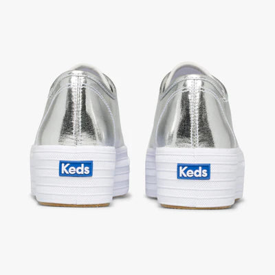 Keds - Triple Up Metallic Twill | Silver