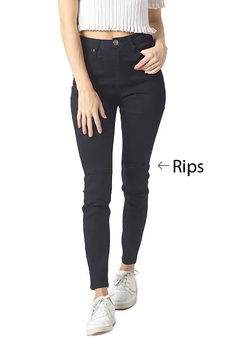 Wakee Black Knee Rip Jeans