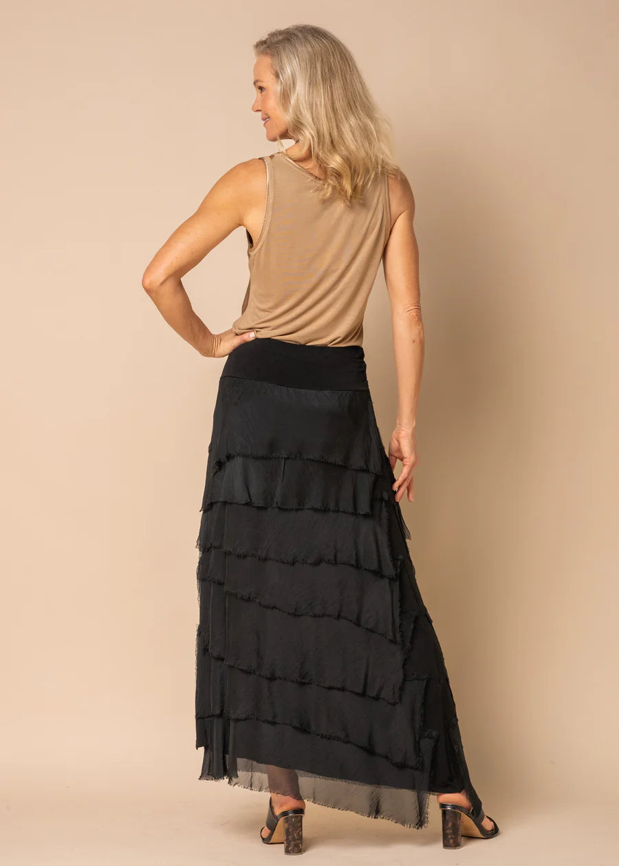 Imagine Fashion | Fifi Silk Skirt - Onyx