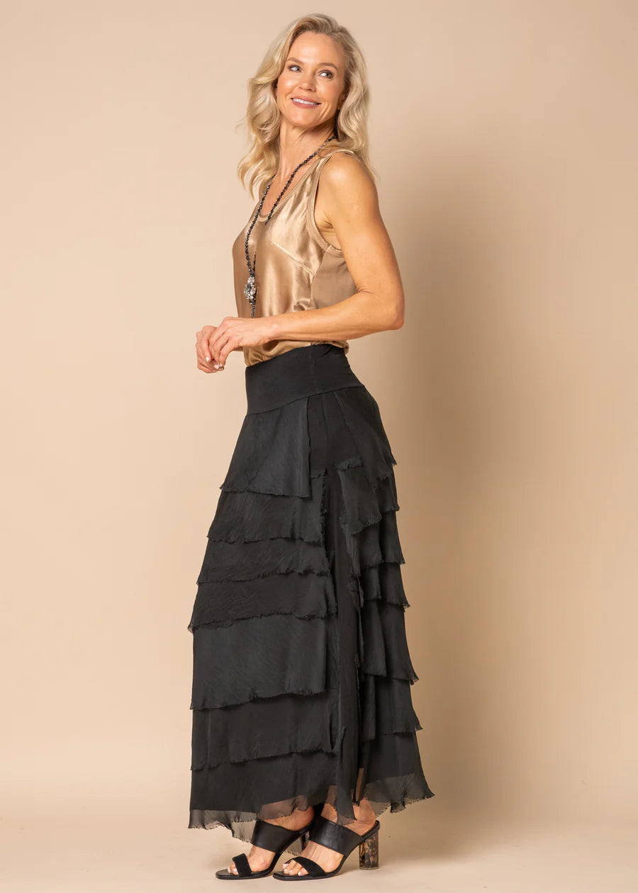 Imagine Fashion | Fifi Silk Skirt - Onyx