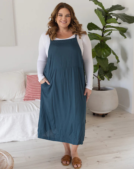 FREEZ - Apron Dress | Teal