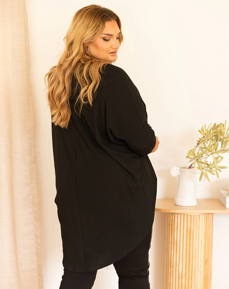 Freez | Circle Cardi -Black