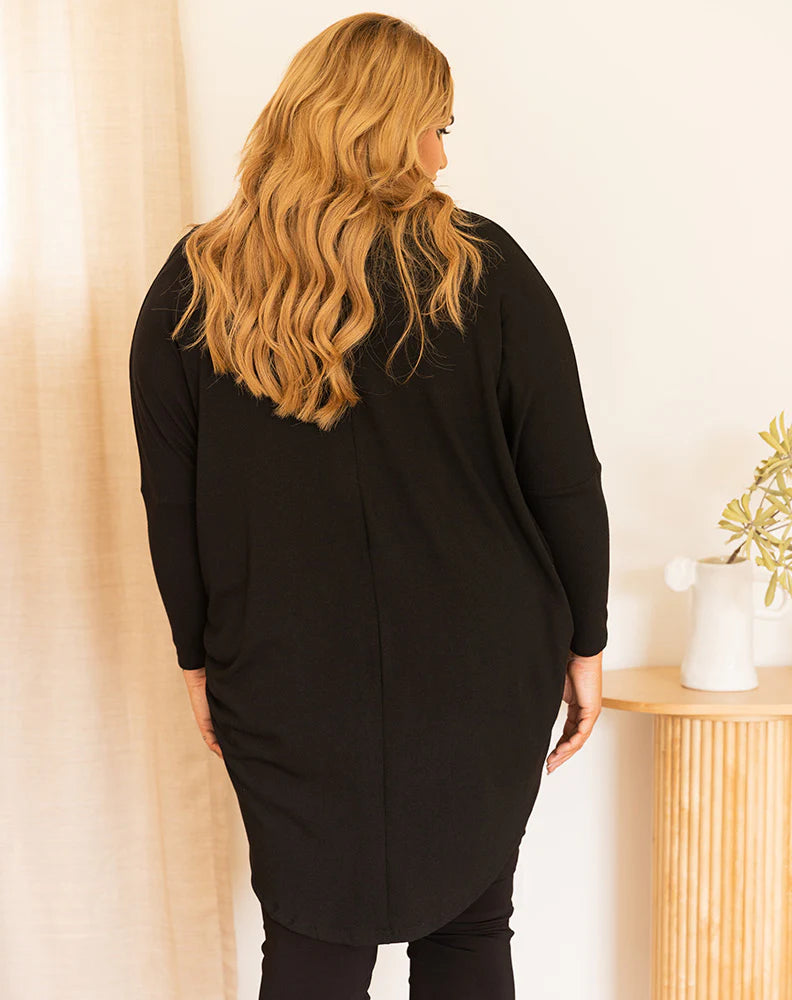 Freez | Circle Cardi -Black