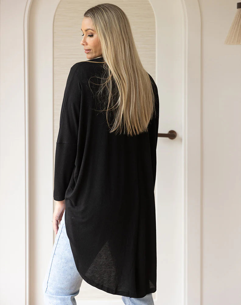 Freez | Circle Cardi -Black