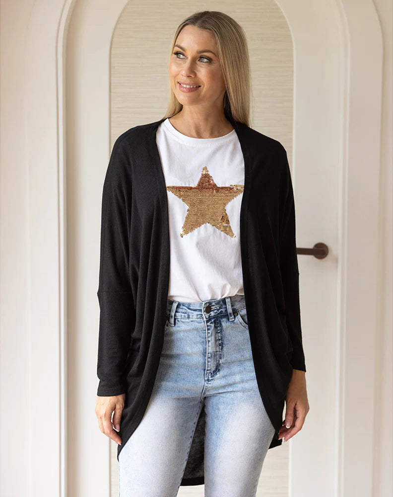 Freez | Circle Cardi -Black