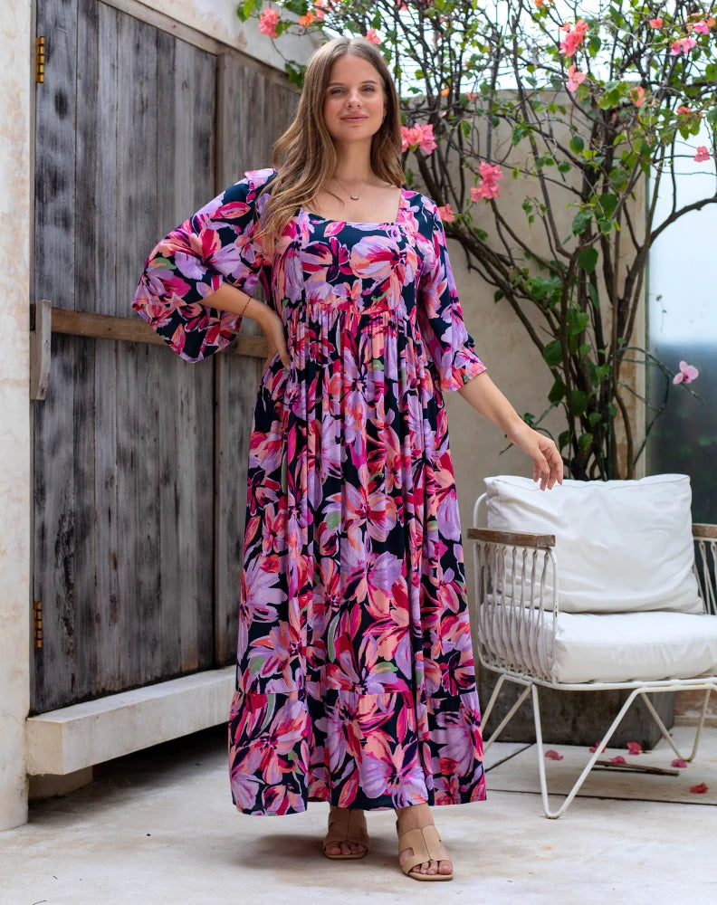 Bee Maddison | Kalani Dress - Lilac Floral
