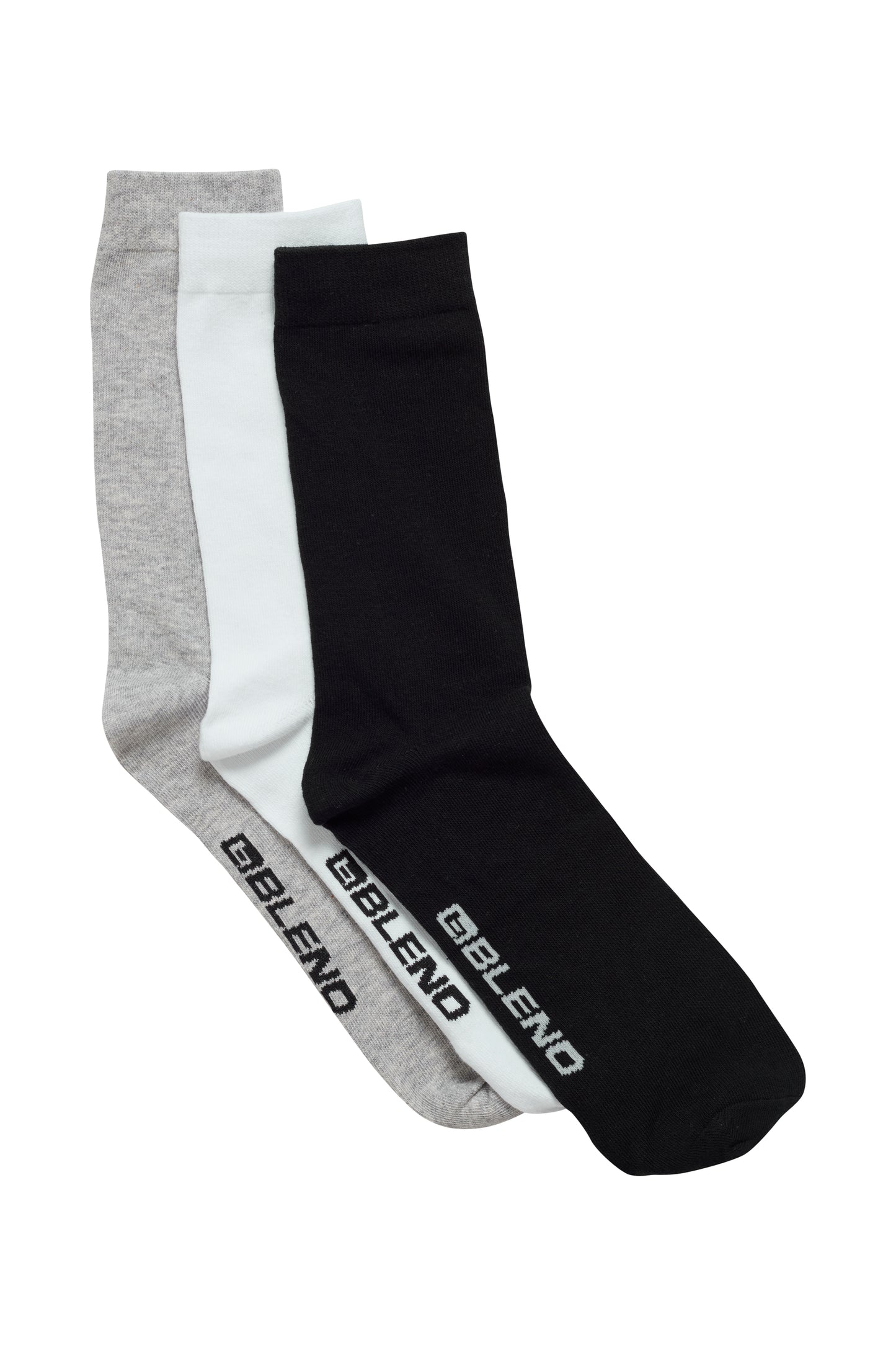 Blend - He Socks 3 Pack | White/Grey/Black
