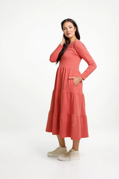 Homelee Long Sleeve Kendall Dress - Winter Weight - Tandoori