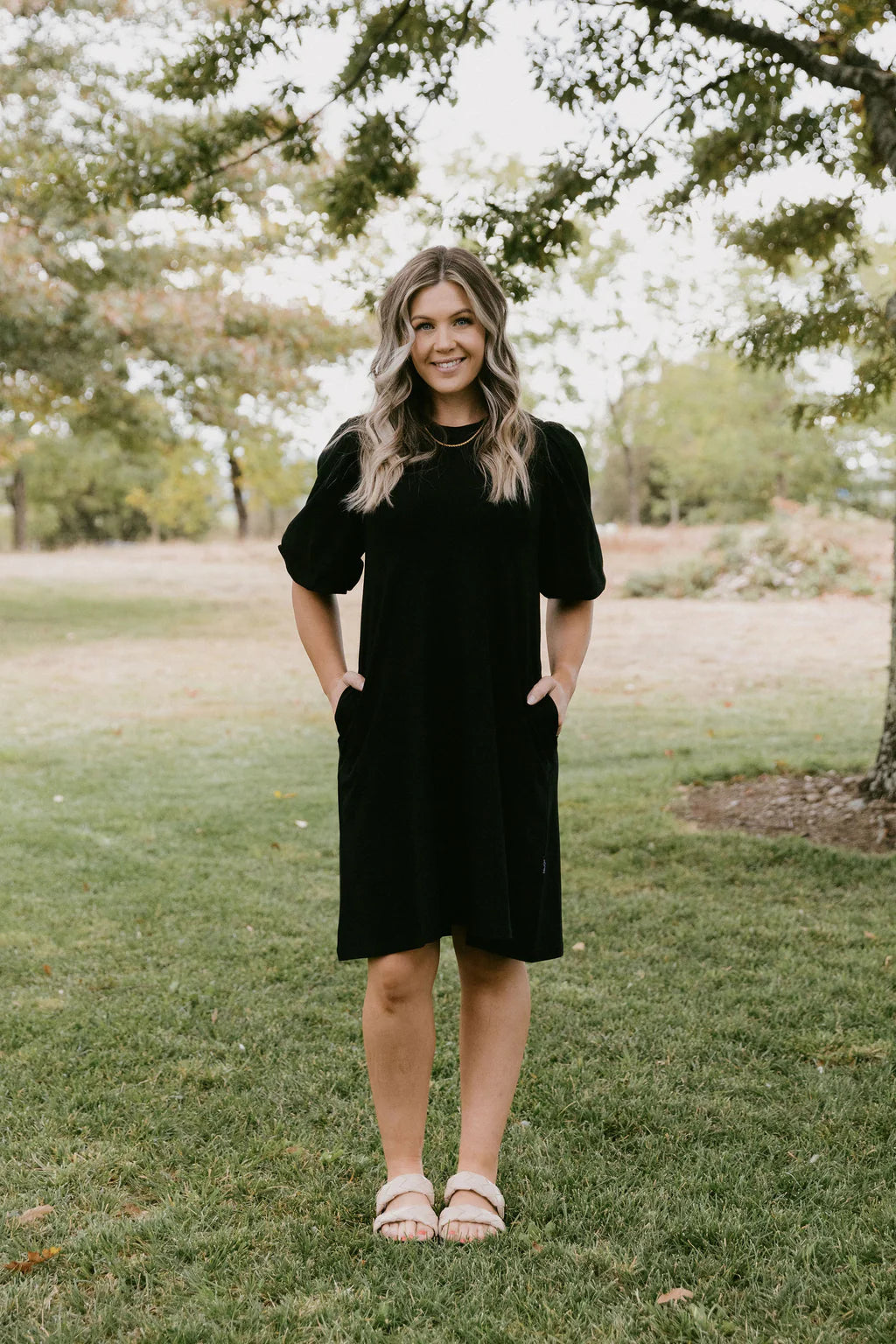 Homelee | Ivy Dress - Black with Black X