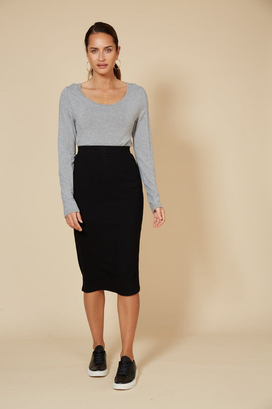 Eb & Ive - Studio Jersey Skirt | Ebony