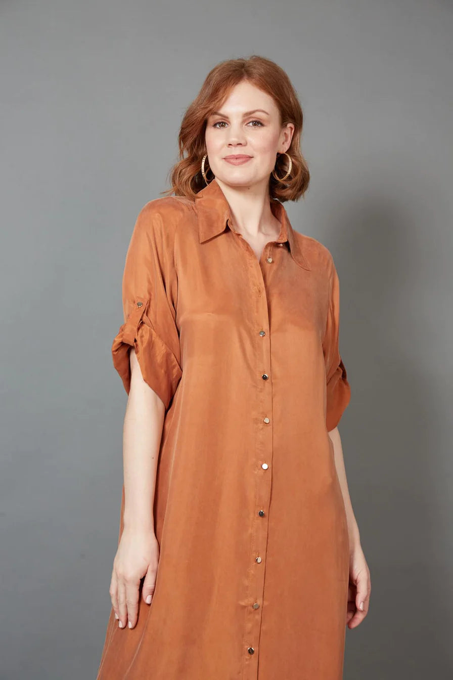 Eb & Ive Vienetta Shirt Dress - Caramel