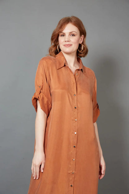 Eb & Ive Vienetta Shirt Dress - Caramel
