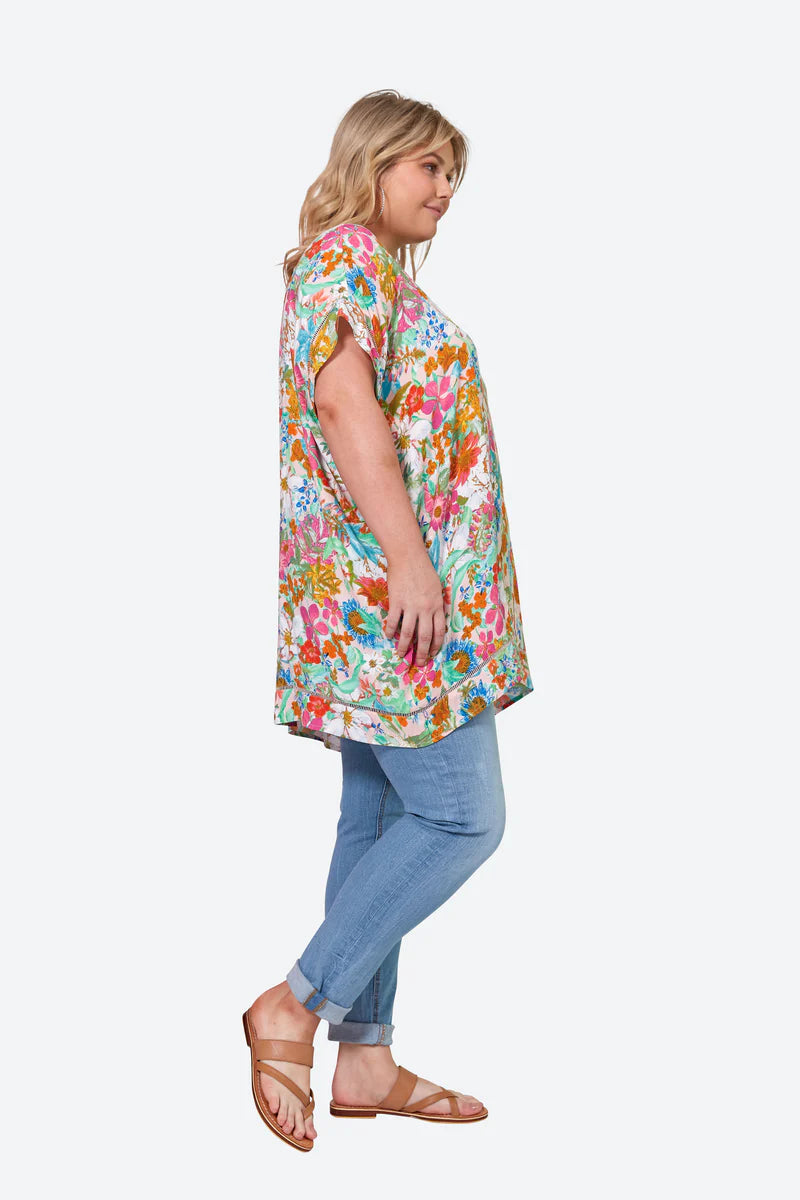 Eb & Ive - Esprit Relax Top | Pink Flourish